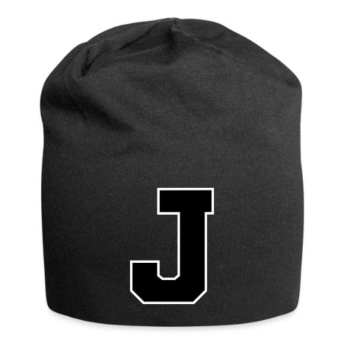 Varsity Letter J Athletic Alphabet Graphic - Jersey Beanie