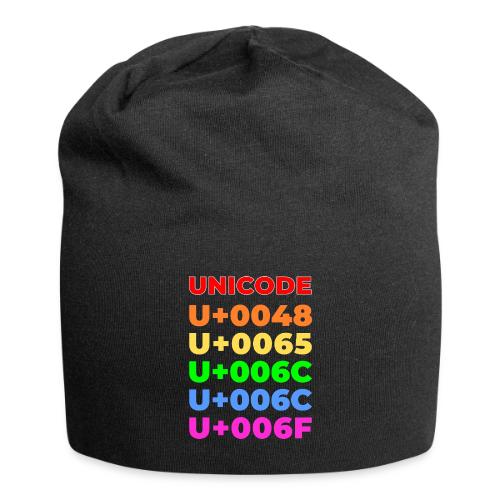 Hello, in unicode - Jersey Beanie
