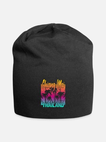 Chiang Mai Thailand - Jersey Beanie - black