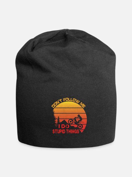 Trial Motorcycle Saying - Jersey Beanie - black - Front