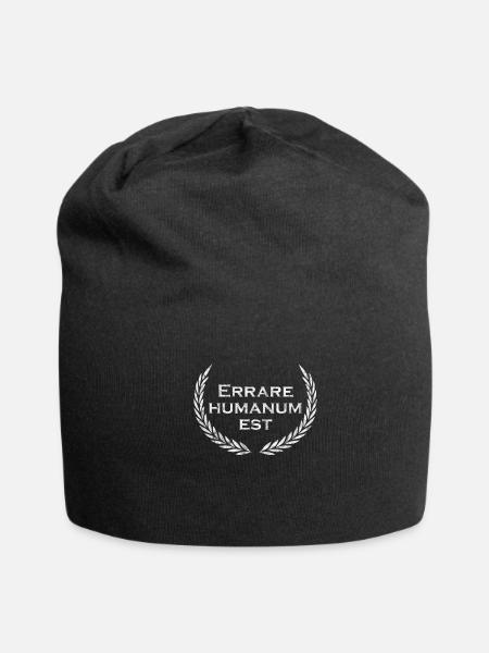 Errare humanum est - Latin saying - Latin - Jersey Beanie - black - Front