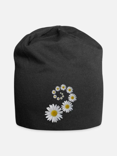 daisy flowers, blooming daisies, bloom, flowers - Jersey Beanie - black - Front