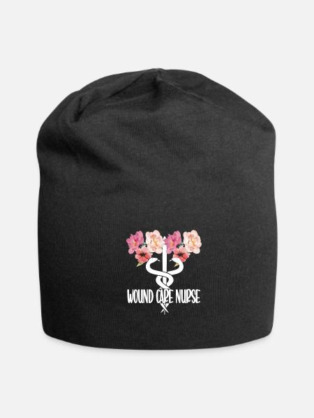 Wound Care Nurse Appreciation Wound Care Nursing - Jersey Beanie - black - Front