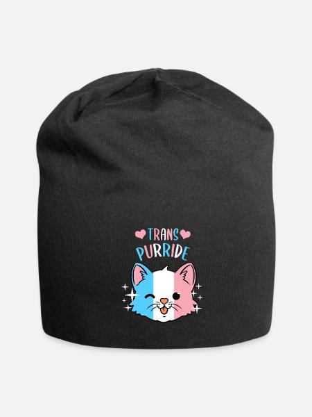 Trans Purride Trans Pride - Jersey Beanie - black - Front