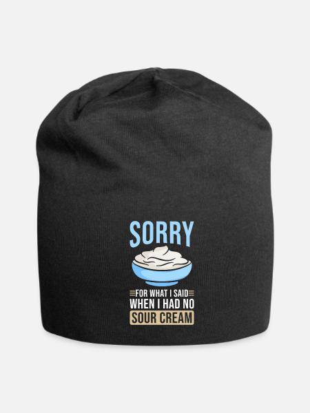 Sour Cream - Jersey Beanie - black - Front