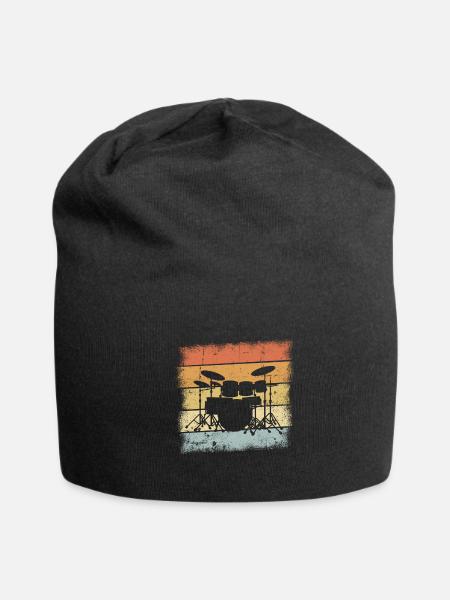 Drummer Gift - Jersey Beanie - black - Front