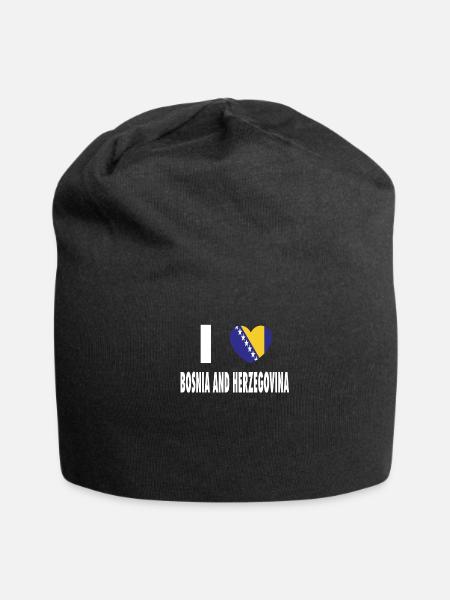Bosnia And Herzegovina Love - Jersey Beanie - black