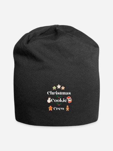 Christmas Cookie Crew Family Baking Holiday Cute - Jersey Beanie - black - Front