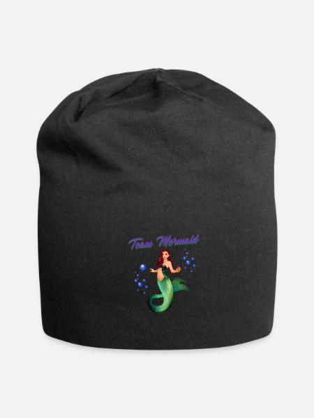 Mermaid Swimming Team Mermaid - Jersey Beanie - black - Front