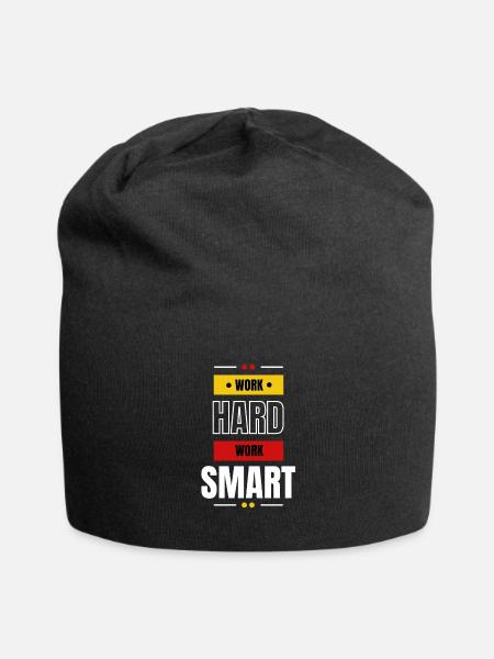 WORK HARD WORK SMART - Jersey Beanie - black