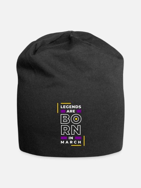 LEGEND ARE BORN IN MARCH - Jersey Beanie - black