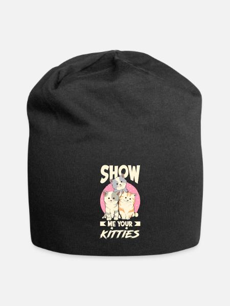 Cats - Jersey Beanie - black - Front
