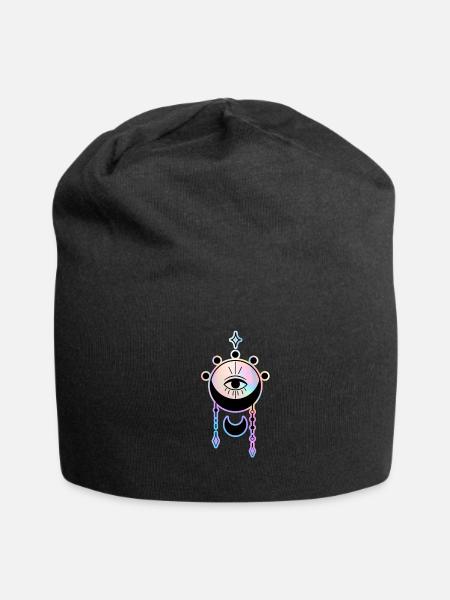 Esoteric Eye Mystical Symbol Wicca - Jersey Beanie - black - Front