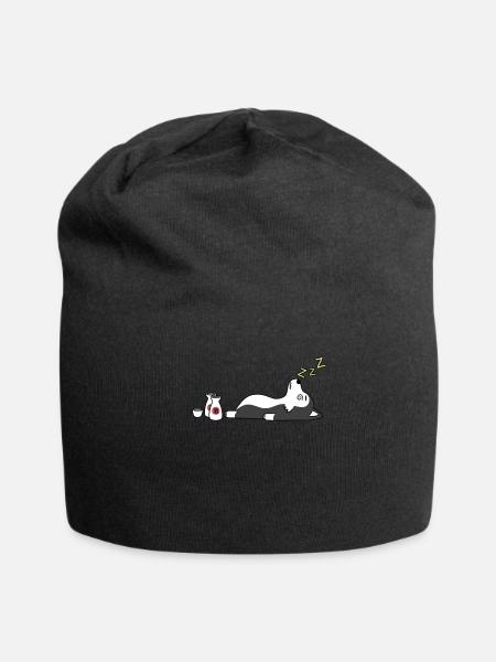 Husky Sake Drunk - Jersey Beanie - black - Front