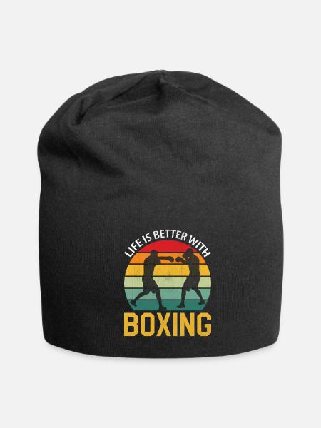 Boxing Kickboxing - Life Is Better With Boxing - Jersey Beanie - black - Front