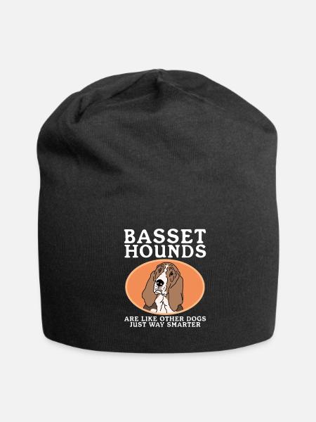 Basset Hounds Are Smarter Basset Hound - Jersey Beanie - black - Front