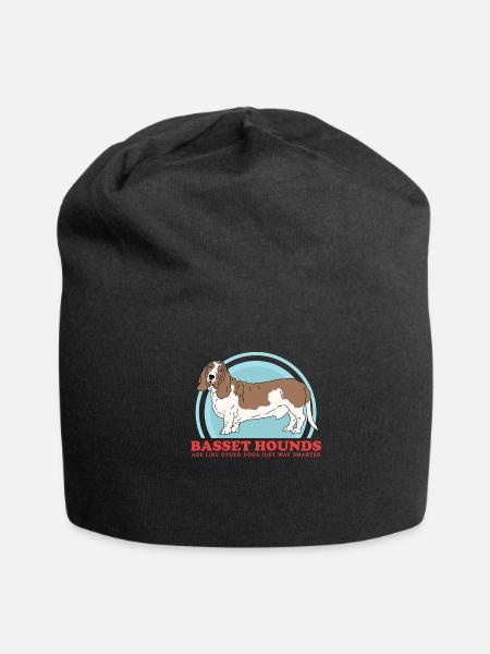 Basset Hounds Are Smarter Basset Hound - Jersey Beanie - black - Front