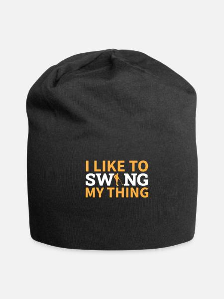 Dirt Fishing - I Like To Swing My Thing - Jersey Beanie - black - Front