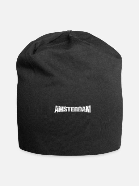 Amsterdam - Jersey Beanie - black - Front