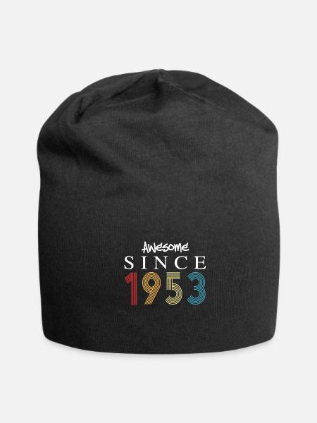 Awesome Since 1953 Birthday 1953 Vintage 1953 - Jersey Beanie - black