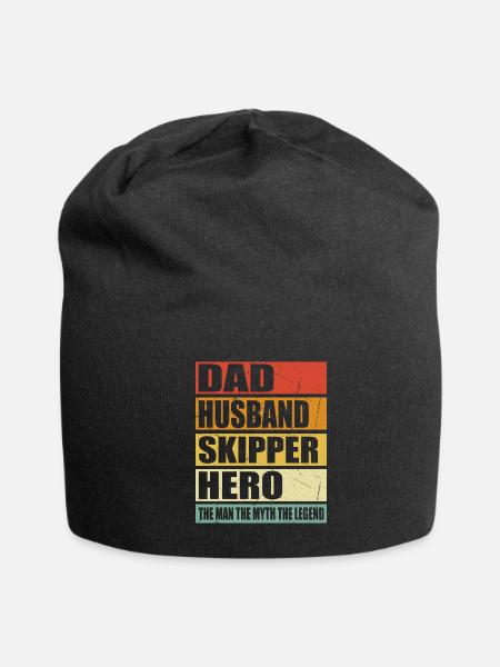 Dad Husband Skipper Hero - Jersey Beanie - black - Front