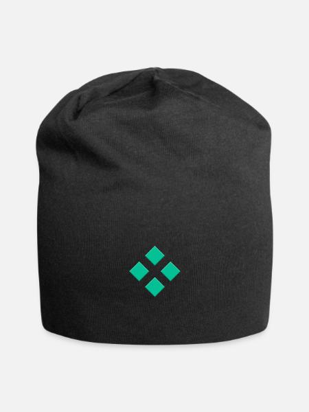 Mono Sorts small v - Jersey Beanie - black - Front