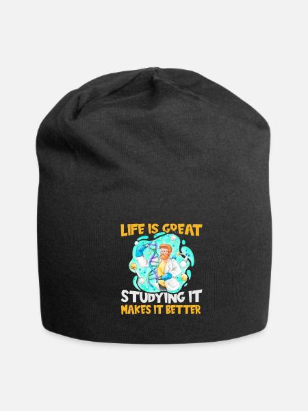 Biology Biologist Biology Major - Jersey Beanie - black - Front