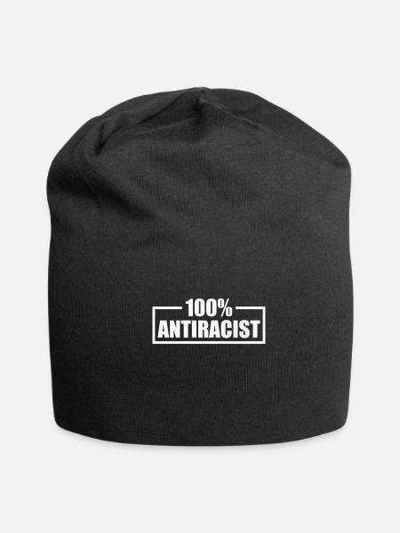 Anti-racism, Against Racism, For Human Rights Punk - Jersey Beanie - black - Front