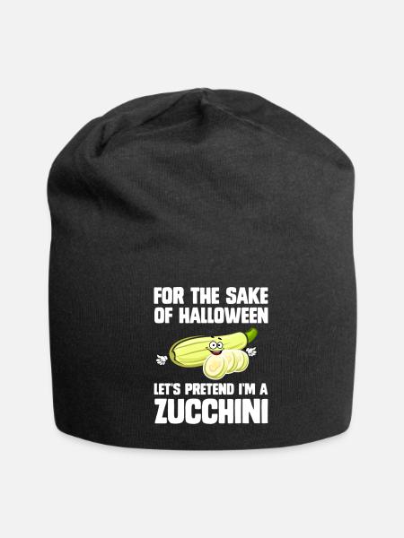For The Sake Of Halloween Let's Pretent - Jersey Beanie - black - Front