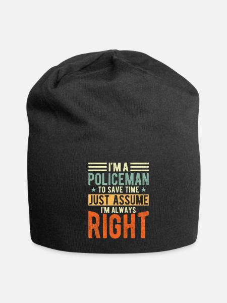 Policeman - Jersey Beanie - black - Front