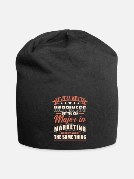 Marketing Major - Jersey Beanie - black - Front