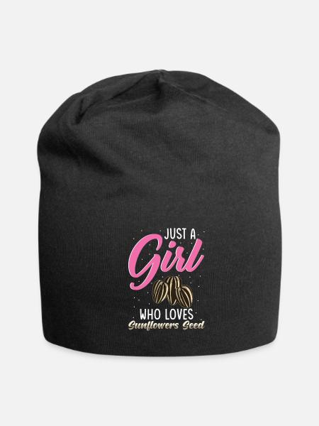 Sunflower Seeds - Jersey Beanie - black - Front