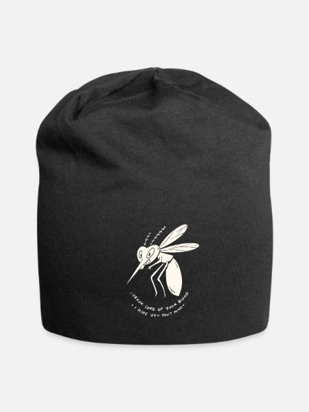 Moskito Blood Sucker Design for a Mosquito Catcher - Jersey Beanie - black - Front