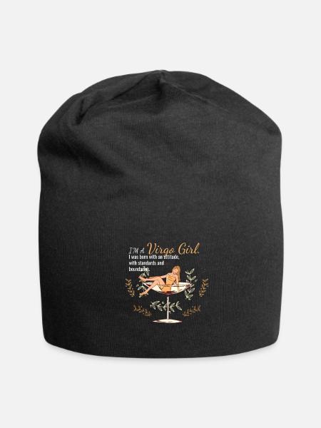 Virgo Attitude Girl Horoscope Star Sign Zodiac Ast - Jersey Beanie - black - Front