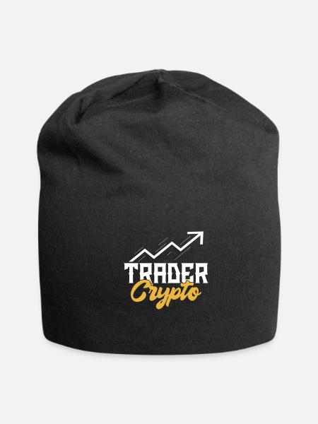 Trader Crypto Cryptos Trading Trade - Jersey Beanie - black - Front