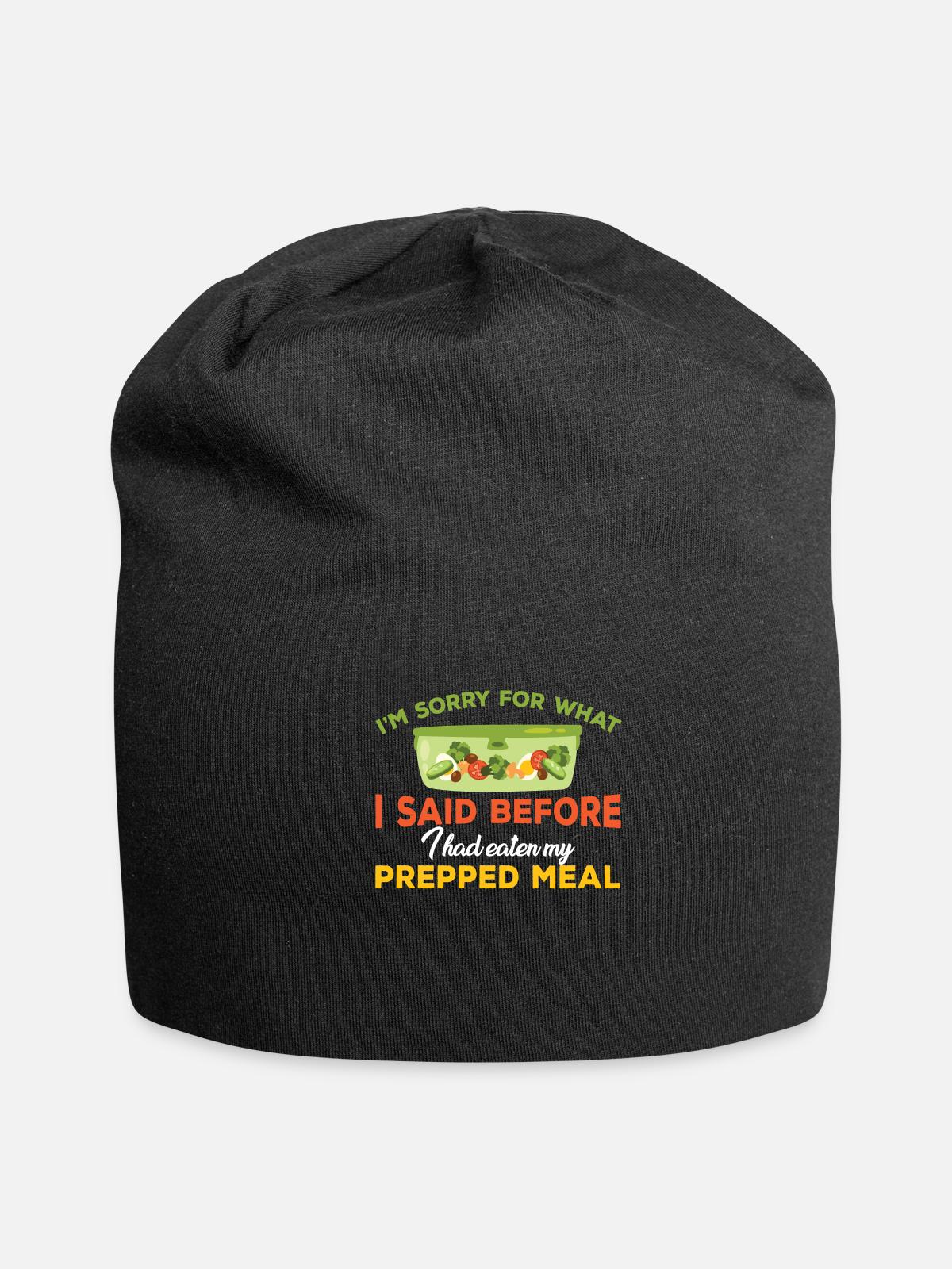 Funny Meal Prep Gift - Jersey Beanie - black - Front