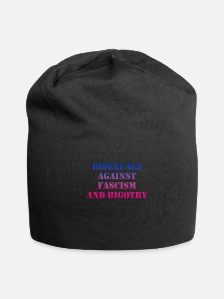 Bisexuals against fascism and bigotry - Jersey Beanie - black - Front