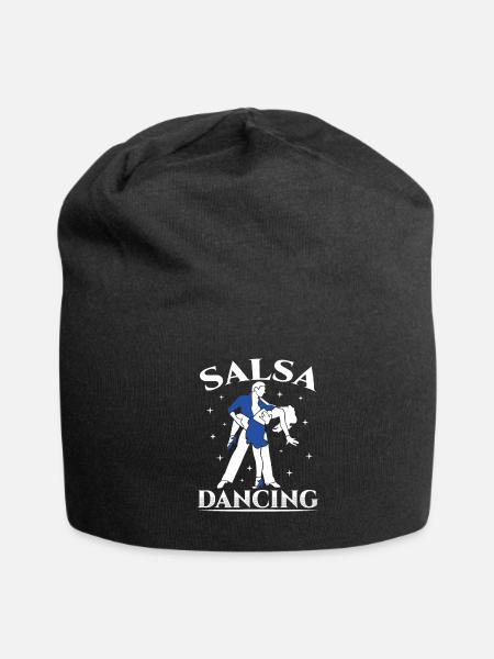 Salsa Dancing Dance Dancer Latin - Jersey Beanie - black - Front