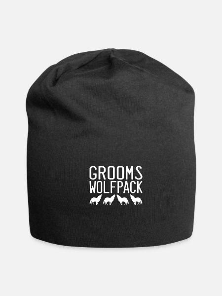 grooms wolfpack - Jersey Beanie - black - Front