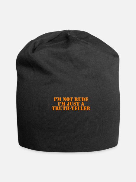 I'm not rude I'm just a truth teller - Jersey Beanie - black - Front