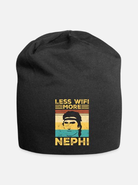 Funny Mormon Missionary LDS Retro - Jersey Beanie - black - Front