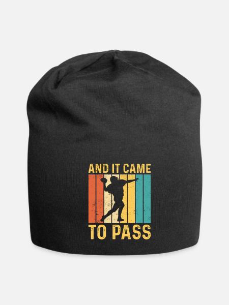 Funny Mormon Missionary LDS Football - Jersey Beanie - black - Front