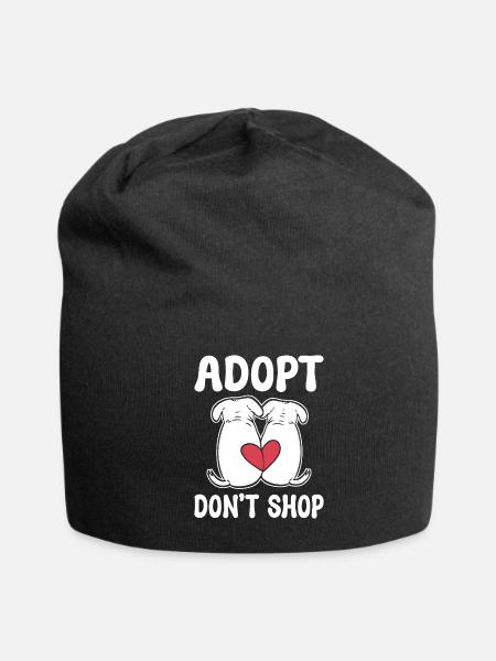 Adopt Don't Shop Pet Adoption Specialist - Jersey Beanie - black
