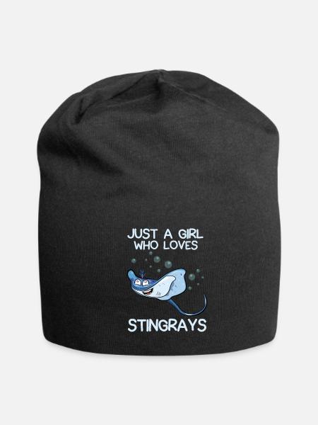 Just A Girl Who Loves Stingrays - Jersey Beanie - black - Front