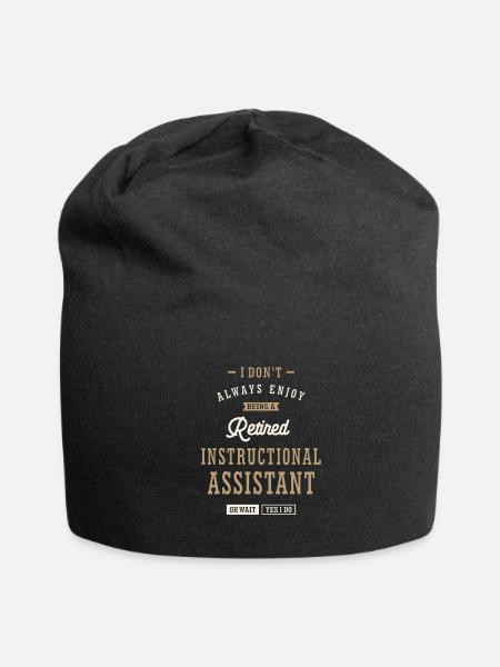 Retired Instructional Assistant - Jersey Beanie - black - Front