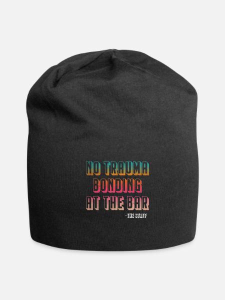 No trauma bonding at the bar - Jersey Beanie - black - Front