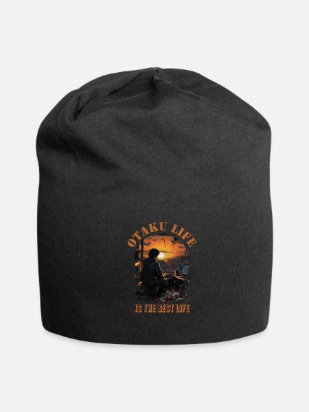 Otaku life is the best life - Jersey Beanie - black - Front