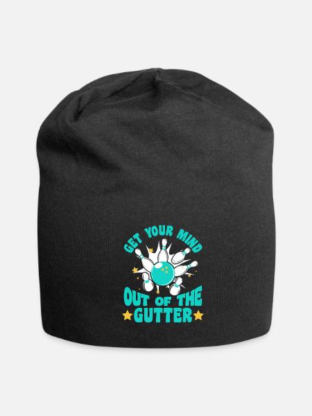 Bowler Get your Mind out of the Gutter - Jersey Beanie - black - Front