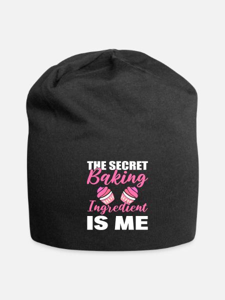 Baking Ingredients Pastry Cook - Jersey Beanie - black - Front