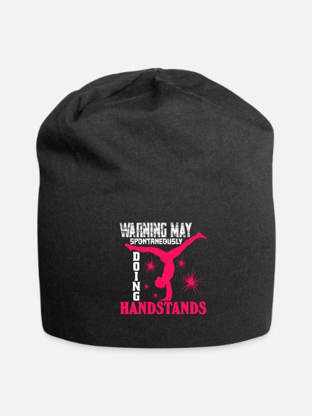 Handstand Girls Say Gymnastics - Jersey Beanie - black - Front